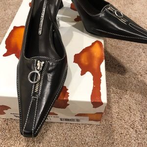 Donald J. Pliner Black Soft Kid Leather Pump 6.5 M